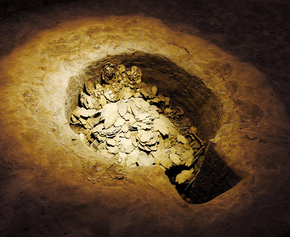 Oracle bone pit at Yinxu archaeological site, Anyang