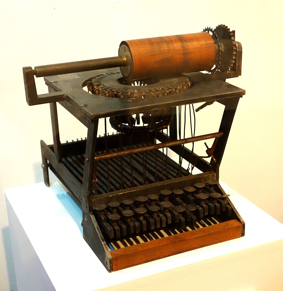 Sholes and Glidden typewriter prototype, c. 1870, Wisconsin Historical Museum